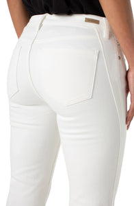 LIVERPOOL HANNAH FLARE WITH SEAMING - BONE WHITE