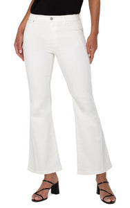 LIVERPOOL HANNAH FLARE WITH SEAMING - BONE WHITE