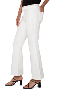 LIVERPOOL HANNAH FLARE WITH SEAMING - BONE WHITE