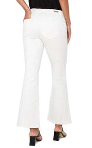 LIVERPOOL HANNAH FLARE WITH SEAMING - BONE WHITE