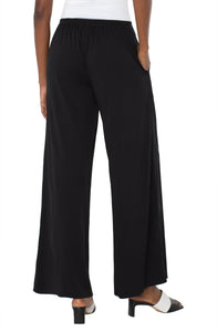 LIVERPOOL PULL-ON PALAZZO PANT - BLACK