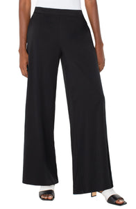 LIVERPOOL PULL-ON PALAZZO PANT - BLACK