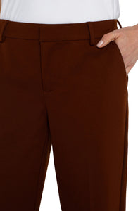 LIVERPOOL KELSEY KNIT TROUSER SUPER STRETCH - RICH MAHOGANY