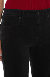 LIVERPOOL MARLEY GIRLFRIEND CUFFED CORDUROY - ONYX