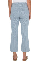 Load image into Gallery viewer, LIVERPOOL THE GIA GLIDER CROP FLARE TWISTED SEAM - CHAMBRAY STRIPE
