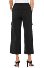 Load image into Gallery viewer, LIVERPOOL HI-RISE CARGO CROP STRAIGHT - BLACK
