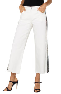 LIVERPOOL STRIDE HI-RISE CROP - BRIGHT WHITE