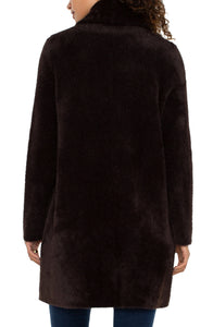 LIVERPOOL OPEN FRONT COATIGAN SWEATER - MINK