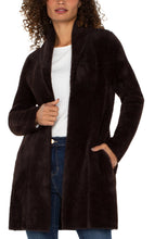 Load image into Gallery viewer, LIVERPOOL OPEN FRONT COATIGAN SWEATER - MINK
