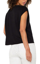Load image into Gallery viewer, LIVERPOOL DOLMAN SLEEVE V-NECK TOP - BLACK
