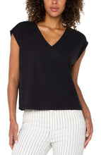 Load image into Gallery viewer, LIVERPOOL DOLMAN SLEEVE V-NECK TOP - BLACK
