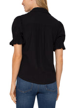 Load image into Gallery viewer, LIVERPOOL SNAP FRONT KNIT SHIRT - BLACK
