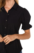 Load image into Gallery viewer, LIVERPOOL SNAP FRONT KNIT SHIRT - BLACK
