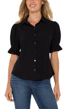 Load image into Gallery viewer, LIVERPOOL SNAP FRONT KNIT SHIRT - BLACK

