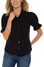 Load image into Gallery viewer, LIVERPOOL SNAP FRONT KNIT SHIRT - BLACK
