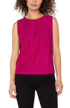 Load image into Gallery viewer, LIVERPOOL SLEEVELESS CREW NECK KNIT TOP - DARK CURRANT
