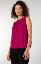 Load image into Gallery viewer, LIVERPOOL SLEEVELESS CREW NECK KNIT TOP - DARK CURRANT
