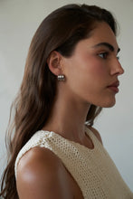 Load image into Gallery viewer, LILI CLASPE SMALL ELSA SHIELD EARRINGS - SILVER
