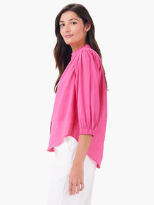 NIC+ZOE COTTON GIRLFRIEND SHIRT - WILD PINK