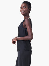 Load image into Gallery viewer, NIC+ZOE CREPE DRAPE TANK - BLACK ONYX
