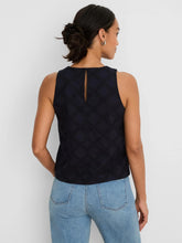 Load image into Gallery viewer, NIC+ZOE DIAMOND EYELET TOP - DARK INDIGO
