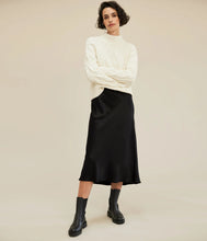 Load image into Gallery viewer, MICHAEL STARS LEILA BIAS MIDI SKIRT - BLACK
