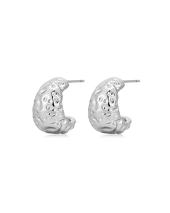 LUV AJ MINI MOLTEN HOOPS - SILVER