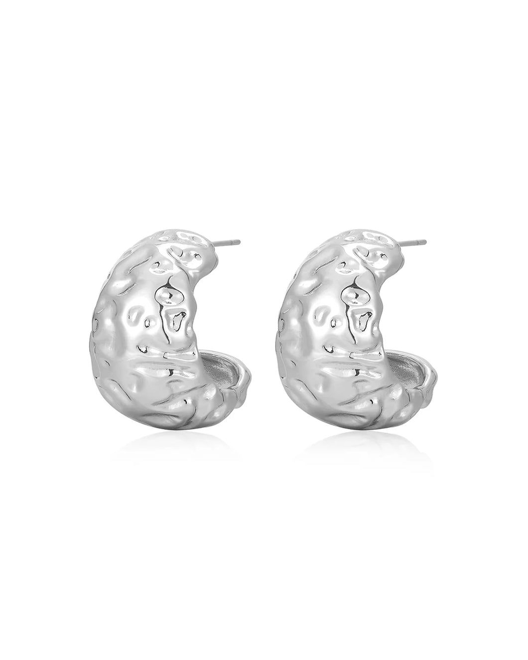 LUV AJ MOLTEN HOOPS - SILVER