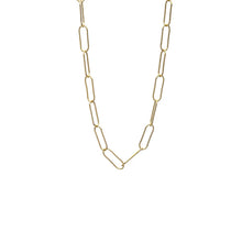 Load image into Gallery viewer, KENDA KIST OVAL PAPERCLIP NECKLACE SHORT - GOLD FILLED
