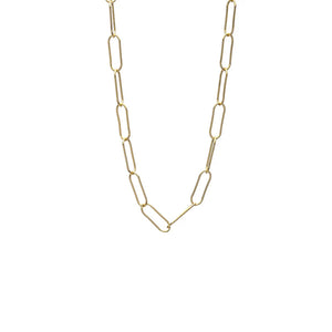 KENDA KIST OVAL PAPERCLIP NECKLACE SHORT - GOLD FILLED