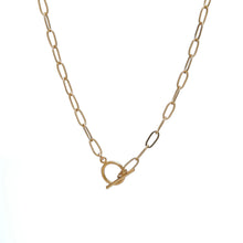 Load image into Gallery viewer, KENDA KIST PAPER CLIP CHAIN TOGGLE NECKLACE - GOLD FILLED
