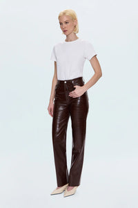 PISTOLA CASSIE SUPER HIGH RISE STRAIGHT PANT - TOBACCO CROC