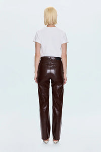 PISTOLA CASSIE SUPER HIGH RISE STRAIGHT PANT - TOBACCO CROC