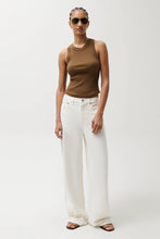 Load image into Gallery viewer, PISTOLA SYDNEY HIGH RISE BOWED LINEN WIDE - EGRET
