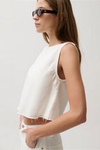 Load image into Gallery viewer, PISTOLA RUE CROPPED SWING SHIRT - OFF WHITE

