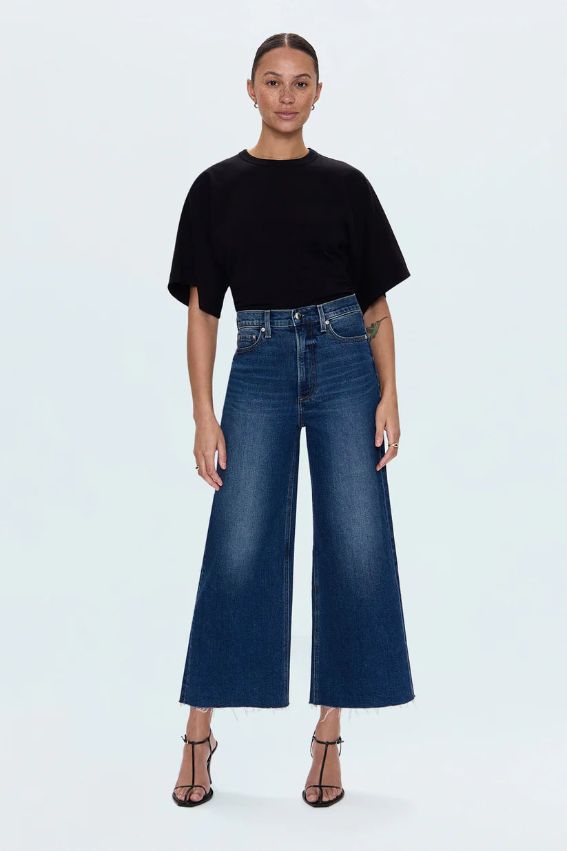 PISTOLA LANA CROP HIGH RISE ULTRA WIDE LEG JEAN - BROADWAY