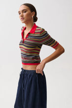 Load image into Gallery viewer, PISTOLA ASHLEE POLO SWEATER - NEGRONI STRIPE
