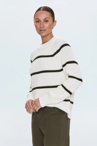 PISTOLA EDIE SWEATER - OLIVE STRIPE