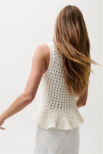 Load image into Gallery viewer, PISTOLA ANNA PEPLUM SWEATER - WHITE

