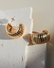 Load image into Gallery viewer, LUV AJ REMY RIDGED HOOPS - GOLD
