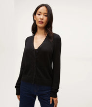 Load image into Gallery viewer, MICHAEL STARS RUIZ METALLIC CARDIGAN - BLACK
