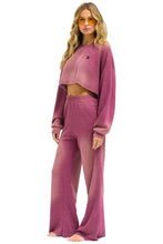 Load image into Gallery viewer, AVIATOR NATION ESSENTIAL WIDE LEG POCKET SWEATPANTS - FADED BERRY
