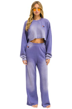 Load image into Gallery viewer, AVIATOR NATION ESSENTIAL WIDE LEG POCKET SWEATPANTS - FADED GRAPE
