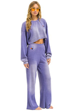 Load image into Gallery viewer, AVIATOR NATION ESSENTIAL WIDE LEG POCKET SWEATPANTS - FADED GRAPE
