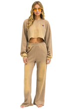 Load image into Gallery viewer, AVIATOR NATION ESSENTIAL WIDE LEG POCKET SWEATPANTS - FADED TAN
