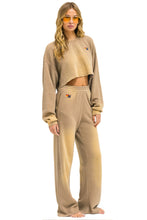 Load image into Gallery viewer, AVIATOR NATION ESSENTIAL WIDE LEG POCKET SWEATPANTS - FADED TAN
