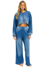 Load image into Gallery viewer, AVIATOR NATION ESSENTIAL WIDE LEG POCKET SWEATPANTS - FADED WATER
