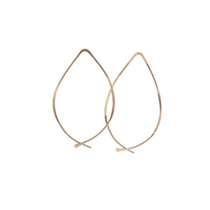 KENDA KIST WIRE HOOPS -  GOLD FILLED