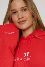 Load image into Gallery viewer, THE MAYFAIR GROUP YOU ARE A STAR WAFFLE HOODIE - RED
