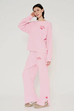 Load image into Gallery viewer, THE MAYFAIR GROUP SOMEBODY LOVES YOU WAFFLE WIDE LEG PANT - PINK
